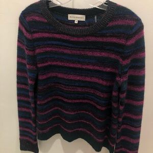 Striped White and Warren sweater